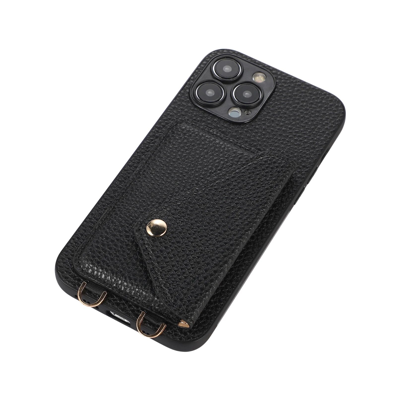 Premium iPhone Case Wallet MagSafe Compatible Crossbody Strap Leather Card Holder Shockproof Protective Cover Camera Lens Protection Slim Design