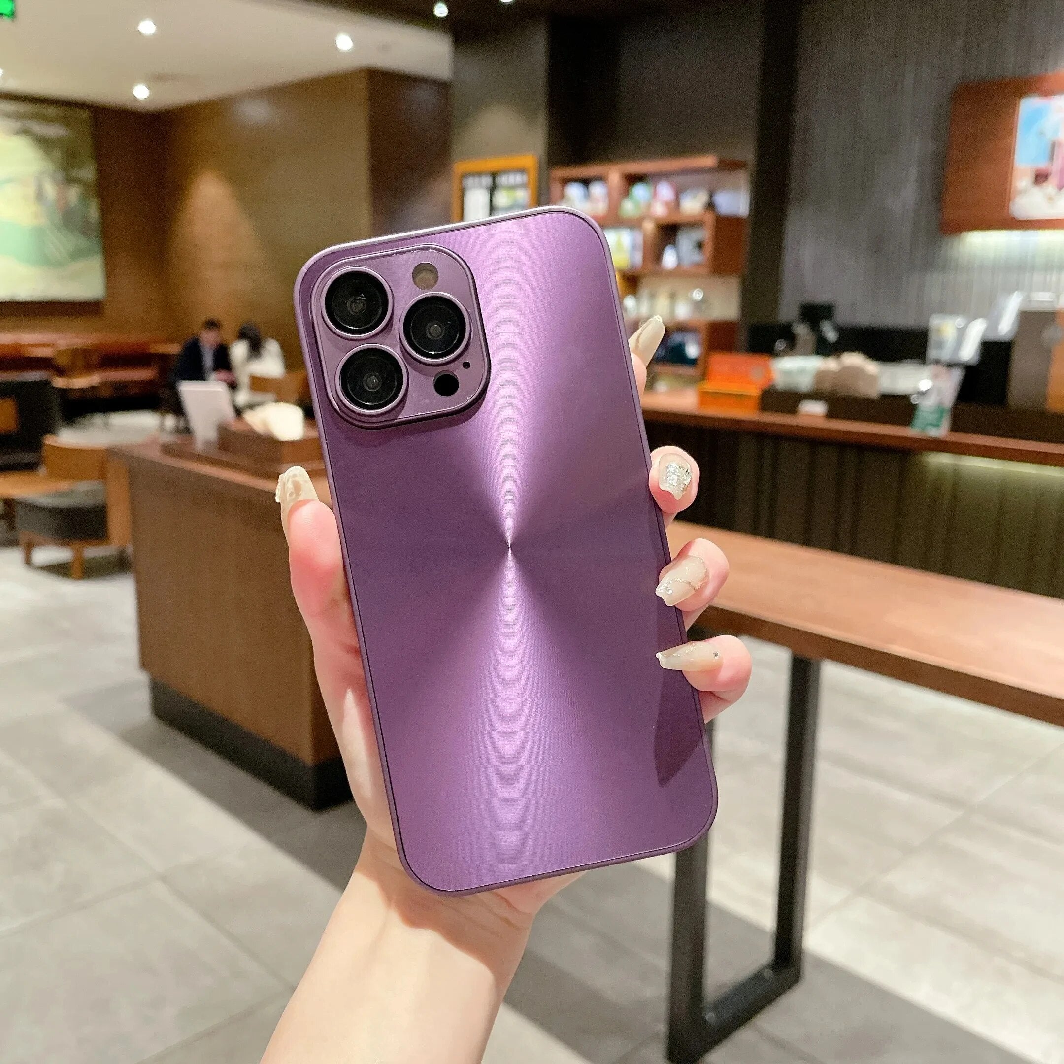 Luxury iPhone Case MagSafe Compatible Aurora Matte Shockproof Protective Cover Color Shift Finish Camera Lens Protection Slim Design