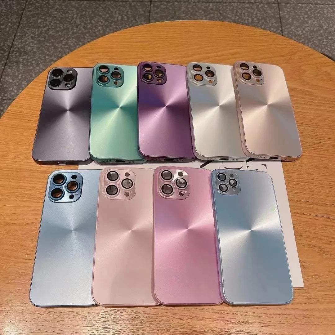 Luxury iPhone Case MagSafe Compatible Aurora Matte Shockproof Protective Cover Color Shift Finish Camera Lens Protection Slim Design