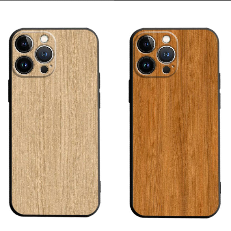 Luxury iPhone Case MagSafe Compatible Bamboo Wood Grain Shockproof Protective Cover Metallic Frame Camera Lens Protection Slim Natural Design