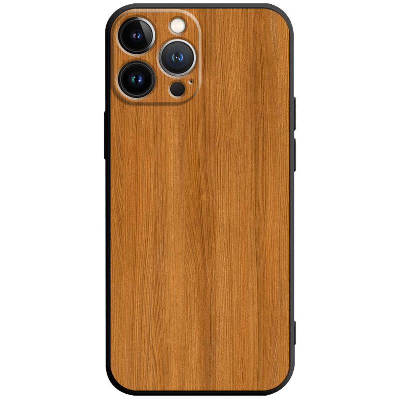 Luxury iPhone Case MagSafe Compatible Bamboo Wood Grain Shockproof Protective Cover Metallic Frame Camera Lens Protection Slim Natural Design