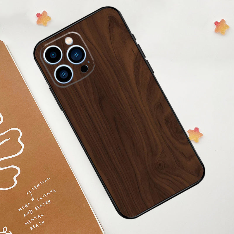 Luxury iPhone Case MagSafe Compatible Bamboo Wood Grain Shockproof Protective Cover Metallic Frame Camera Lens Protection Slim Natural Design