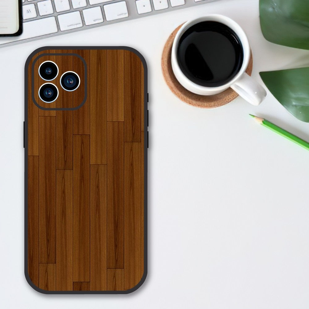 Luxury iPhone Case MagSafe Compatible Bamboo Wood Grain Shockproof Protective Cover Metallic Frame Camera Lens Protection Slim Natural Design