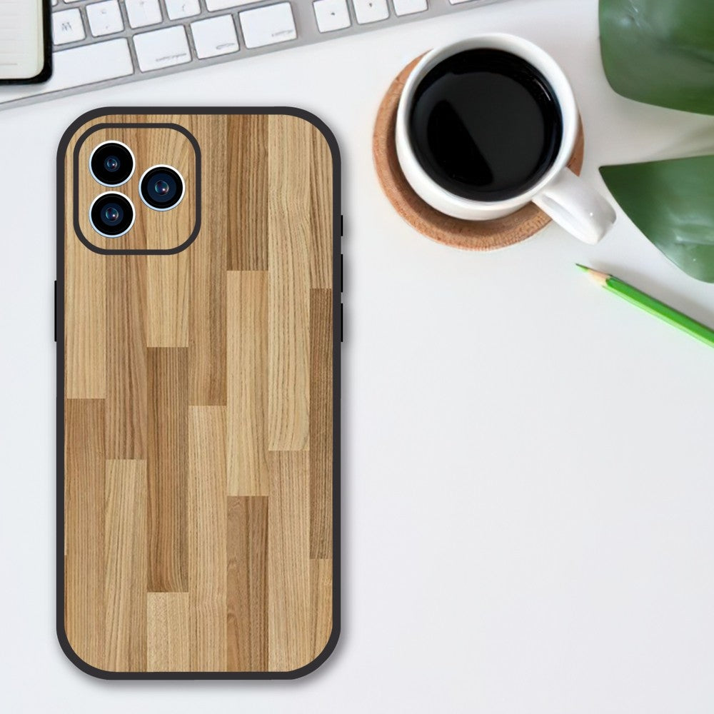 Luxury iPhone Case MagSafe Compatible Bamboo Wood Grain Shockproof Protective Cover Metallic Frame Camera Lens Protection Slim Natural Design