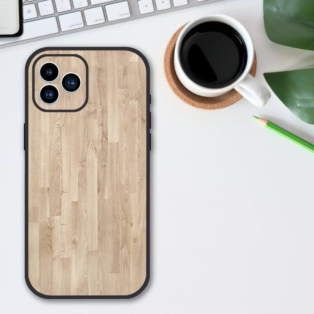 Luxury iPhone Case MagSafe Compatible Bamboo Wood Grain Shockproof Protective Cover Metallic Frame Camera Lens Protection Slim Natural Design