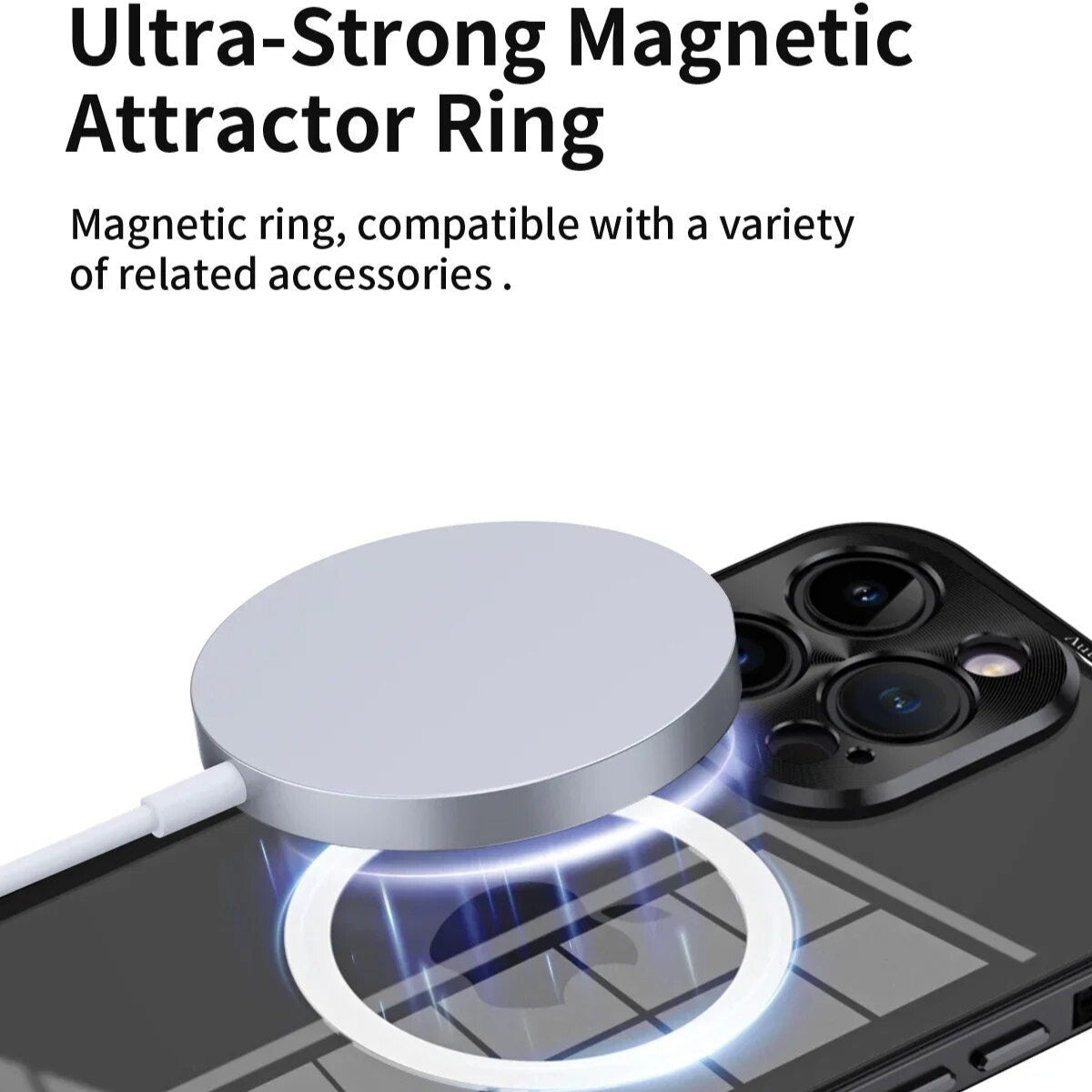Luxury iPhone Case MagSafe Compatible Double-Sided Tempered Glass Metal Frame Shockproof Protective Cover 360 Full Body Magnetic Fit Camera Lens Protection Ultra Thin