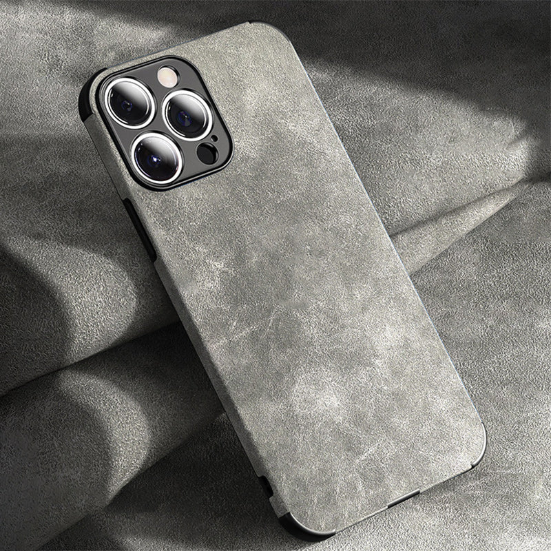 Luxury iPhone Case MagSafe Compatible Genuine Leather Shockproof Protective Cover Camera Lens Protection Slim Design