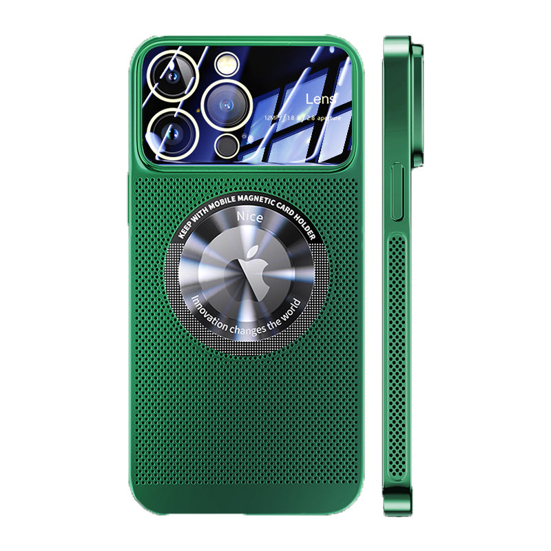 Luxury iPhone Case MagSafe Compatible Heat Dissipation Metal Frame Shockproof Protective Cover Camera Lens Protection Electroplated Design Slim Profile