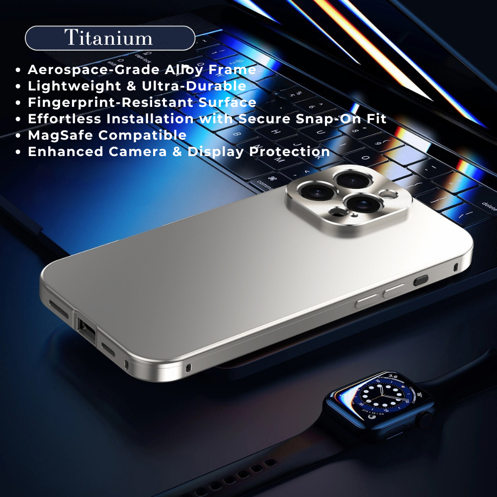 Luxury iPhone Case Magnetic Aluminum Frame Shockproof Protective Cover Full Camera Lens Protection Slim Metal Design Wireless Charging Compatible