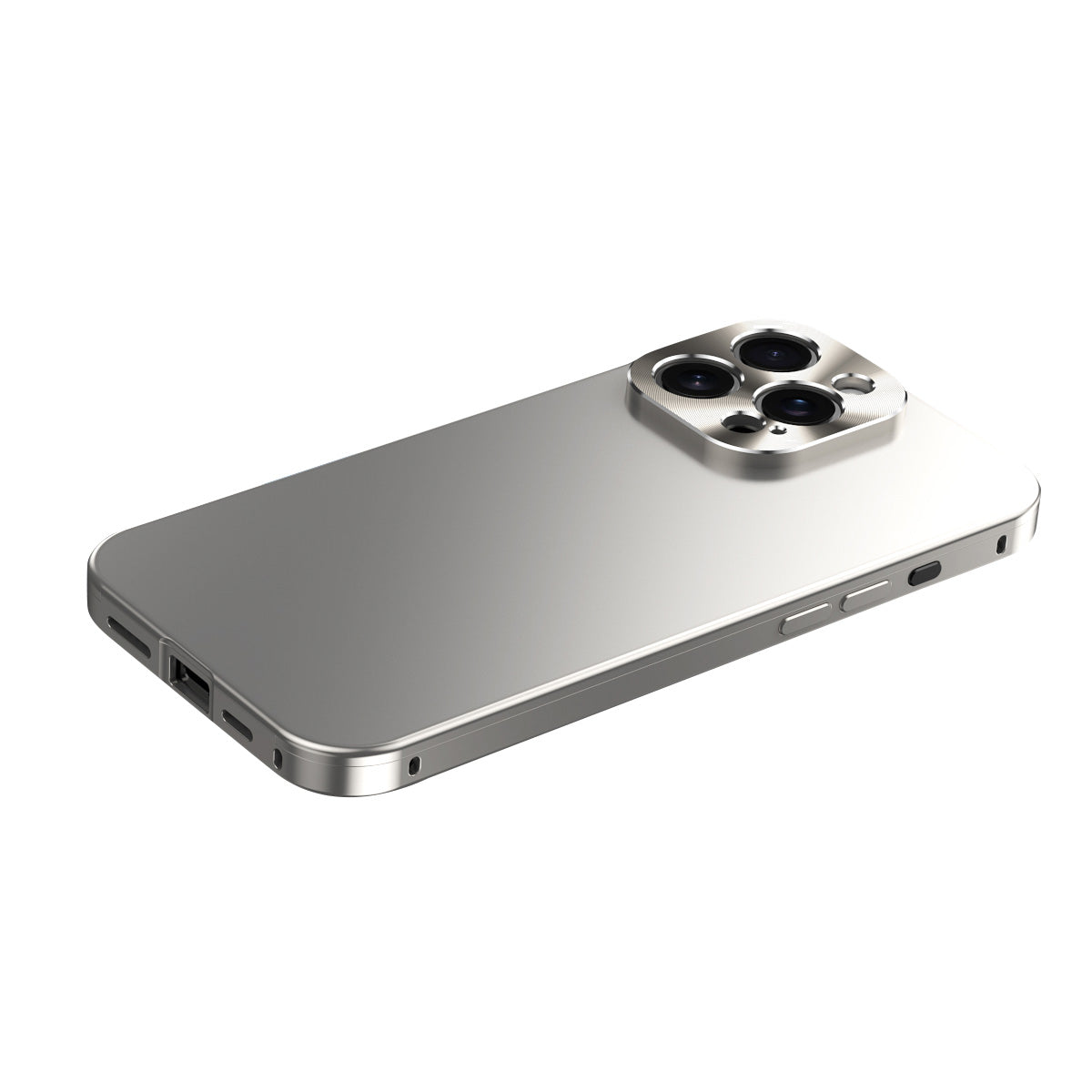 Luxury iPhone Case Magnetic Aluminum Frame Shockproof Protective Cover Full Camera Lens Protection Slim Metal Design Wireless Charging Compatible