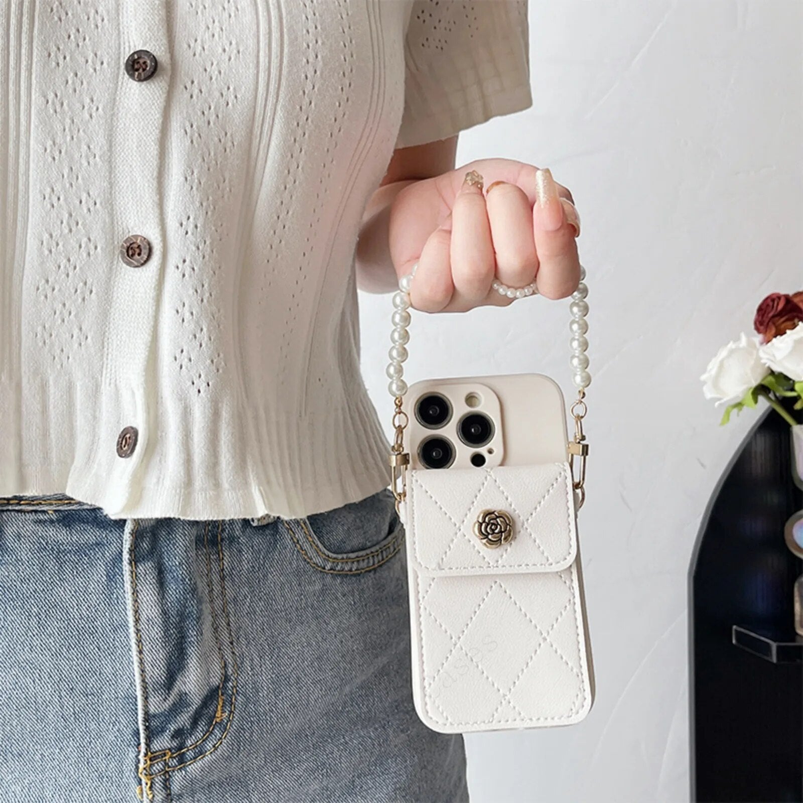 Luxury iPhone Case Wallet MagSafe Compatible Crossbody Strap Card Holder Shockproof Protective Cover 3D Metal Design Camera Lens Protection Slim Profile