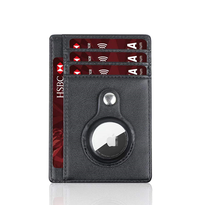 Premium AirTag Wallet Case RFID Blocking Leather Card Holder Slim Magnetic Closure Secure ID Credit Card Storage
