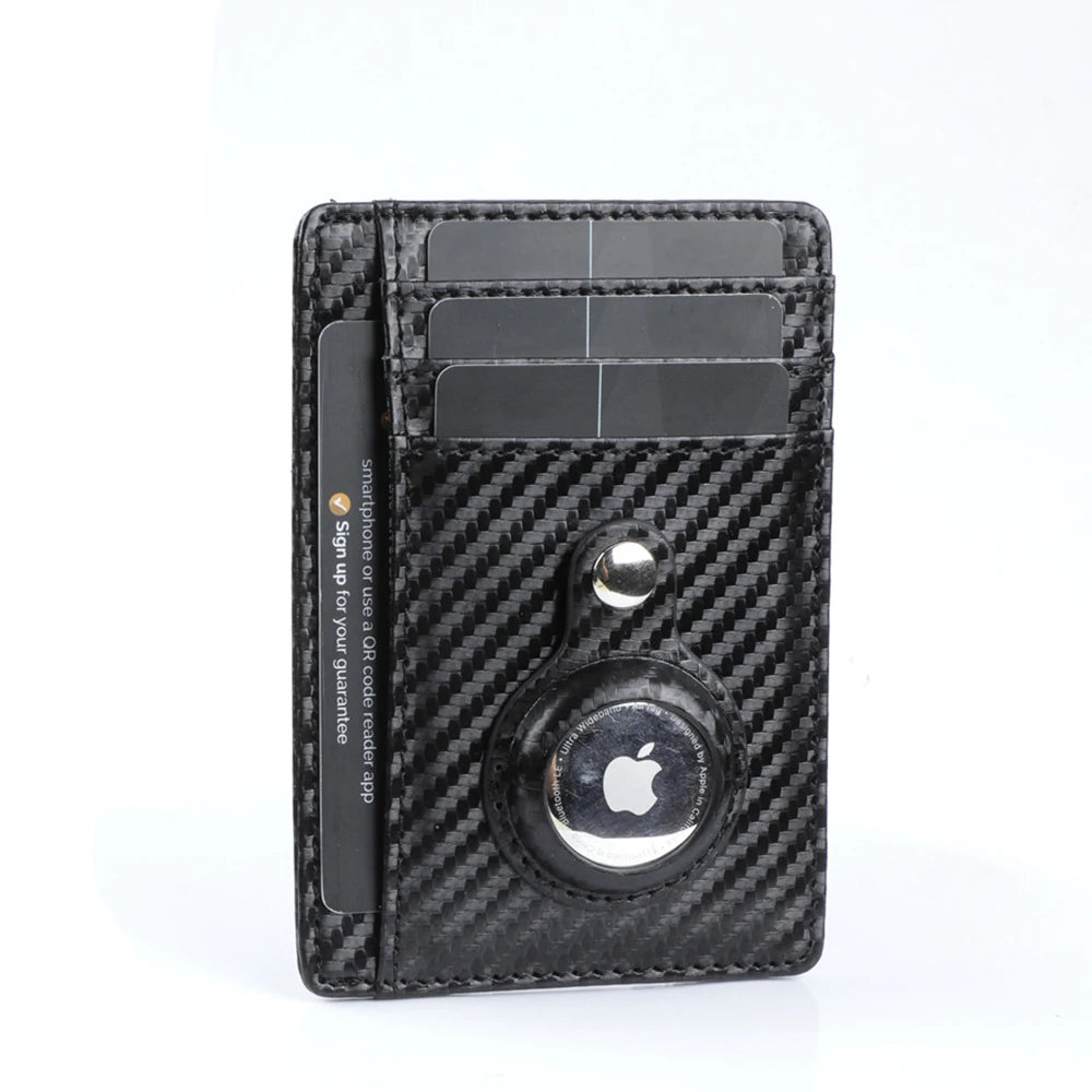 Premium AirTag Wallet Case RFID Blocking Leather Card Holder Slim Magnetic Closure Secure ID Credit Card Storage