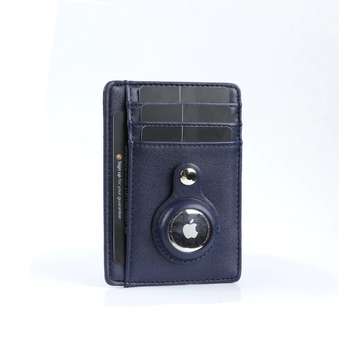 Premium AirTag Wallet Case RFID Blocking Leather Card Holder Slim Magnetic Closure Secure ID Credit Card Storage