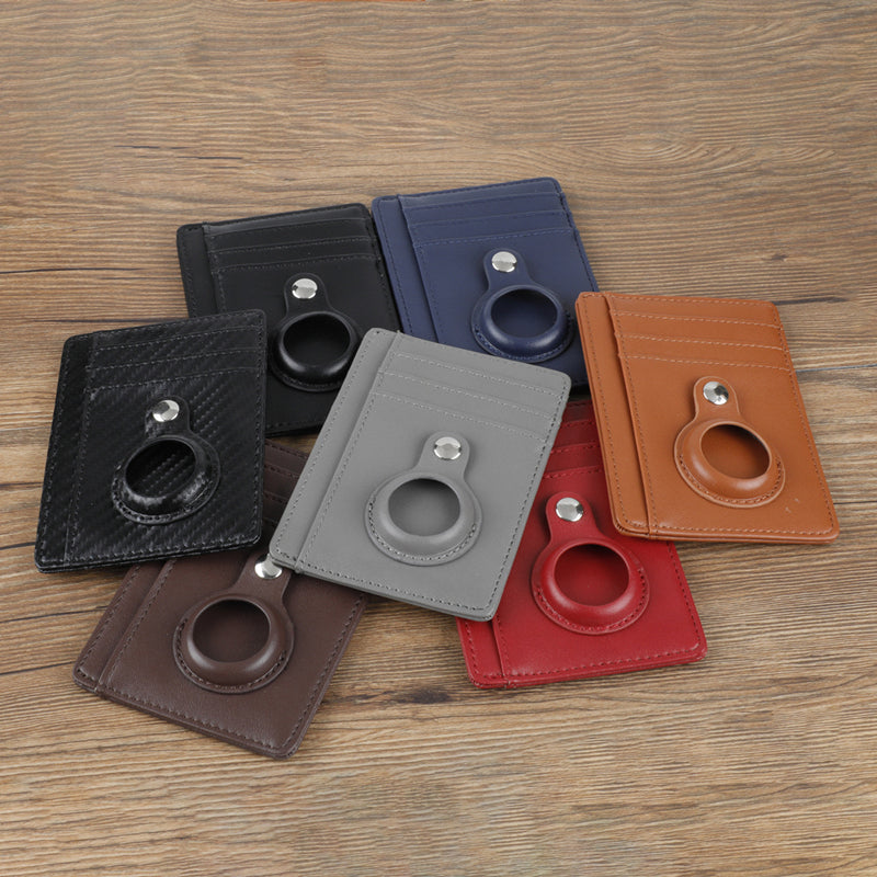 Premium AirTag Wallet Case RFID Blocking Leather Card Holder Slim Magnetic Closure Secure ID Credit Card Storage