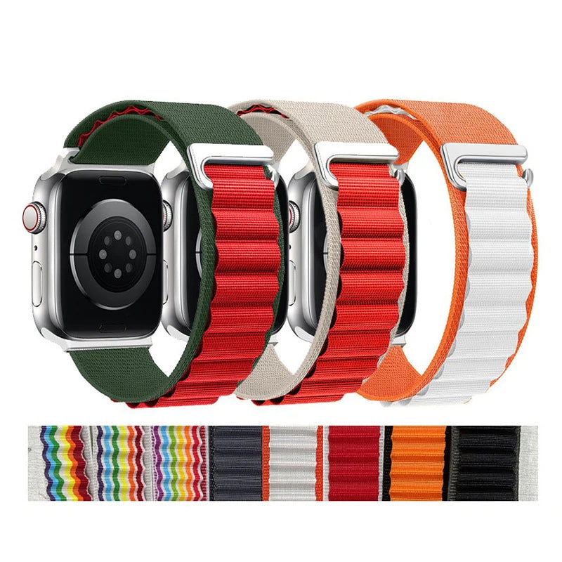 Premium Apple Watch Band Alpine Loop Durable Nylon Strap Adjustable Secure Fit Outdoor Sport Wristband
