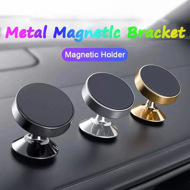Premium Car Phone Mount Magnetic 360 Rotation Secure Grip Dashboard Holder Smartphone Compatible GPS Mount