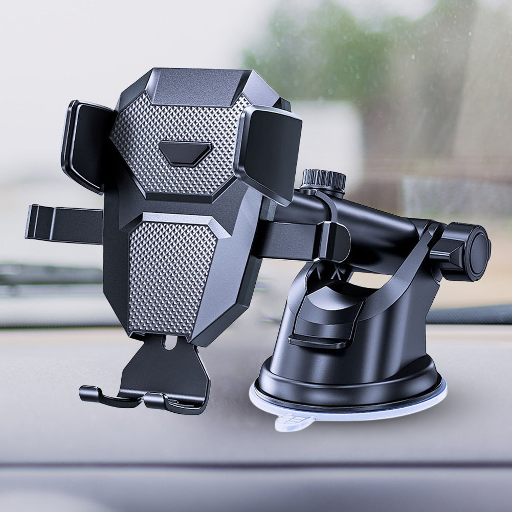 Premium Car Phone Mount Suction Cup 360 Rotation Secure Grip Dashboard Windshield Holder Smartphone Compatible