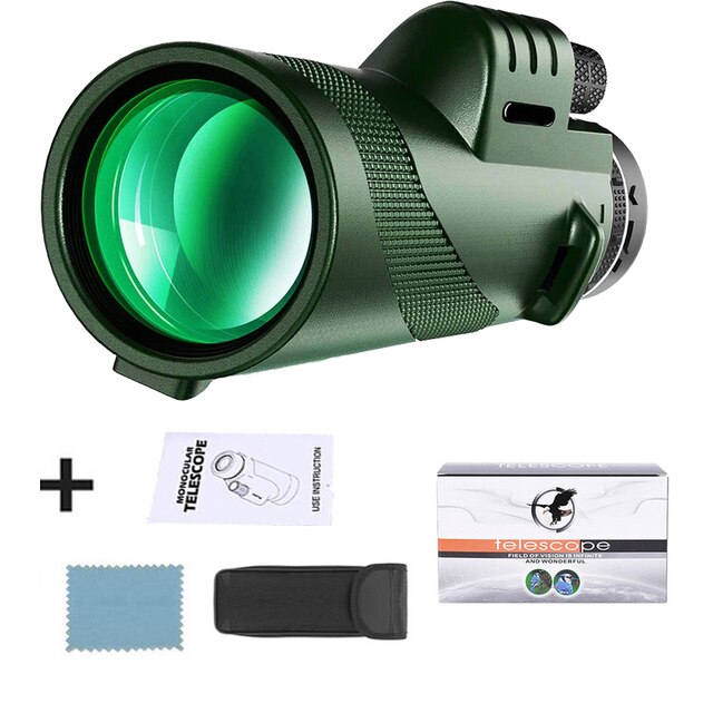 Premium Monocular Telescope HD Zoom Portable Folding Long Range Viewing Smartphone Compatible Outdoor Travel Scope