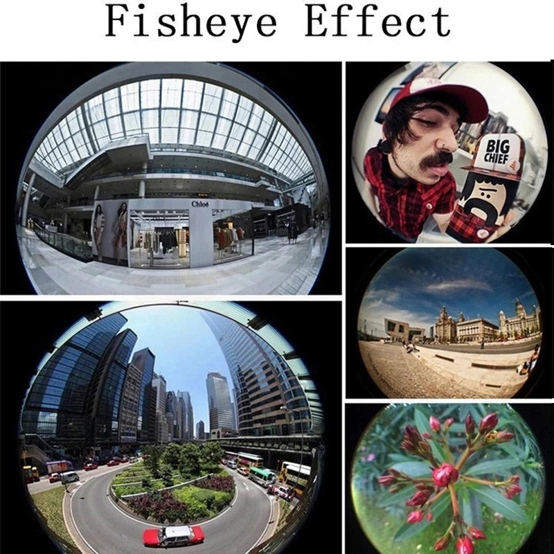 Premium Phone Camera Lens Kit 3-in-1 Fisheye Wide Angle Macro Clip-On Smartphone Lens Portable Photography Set