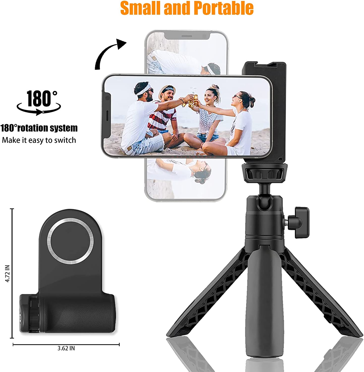 Premium Phone Holder MagSafe Compatible Magnetic Grip Bluetooth Remote Control Smartphone Mount Photography Video Stand