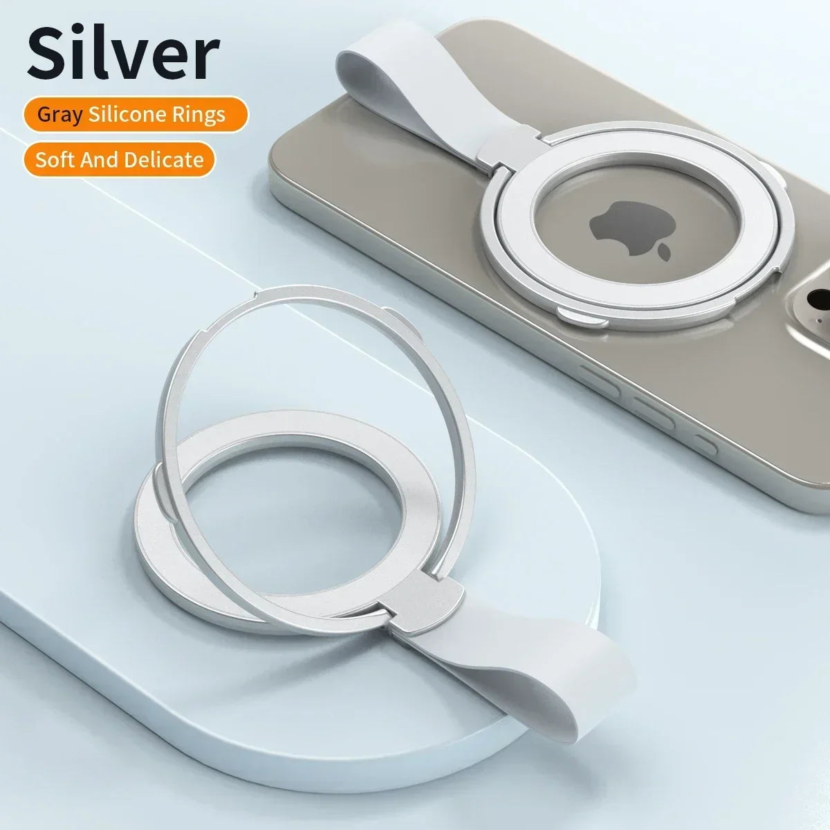 Premium Phone Ring Holder MagSafe Compatible Magnetic Grip Strap Stand Detachable Smartphone Holder Secure Grip