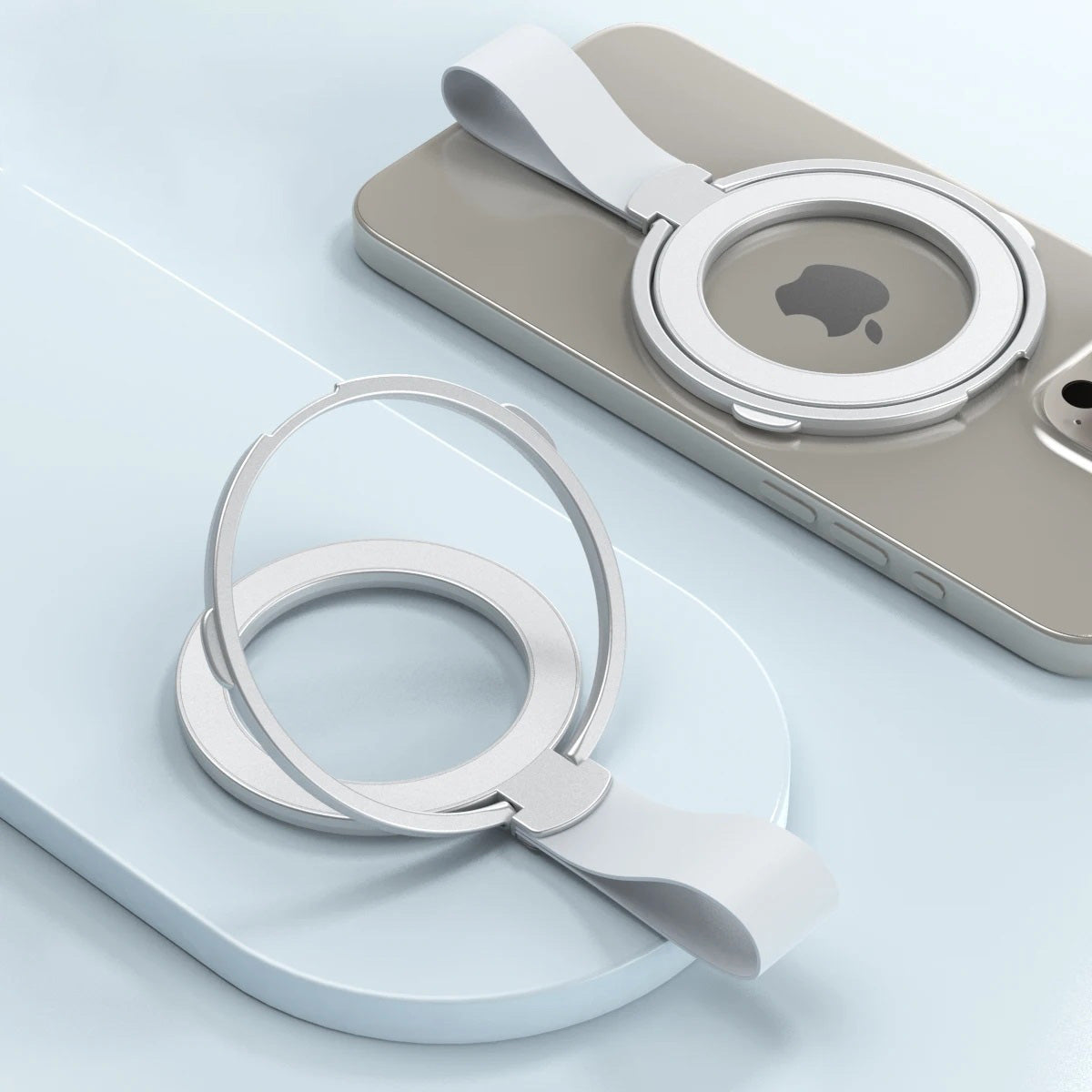 Premium Phone Ring Holder MagSafe Compatible Magnetic Grip Strap Stand Detachable Smartphone Holder Secure Grip