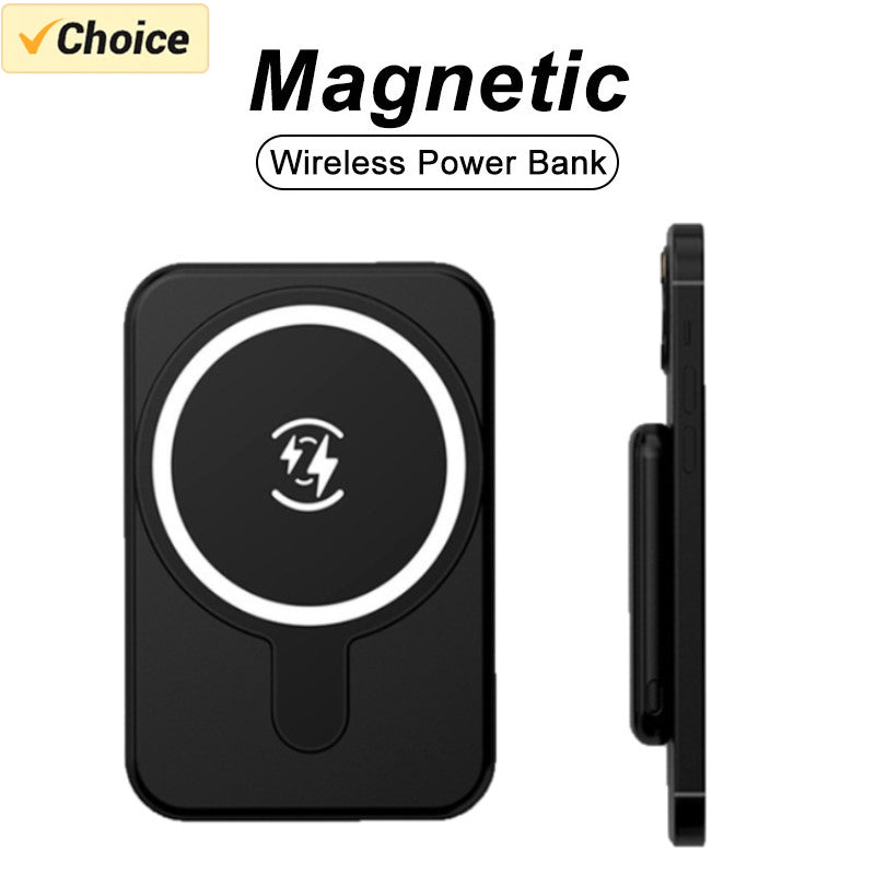 Premium Power Bank 10000mAh MagSafe Compatible Wireless Charger PD Fast Charging Portable Battery Pack Slim Magnetic Design