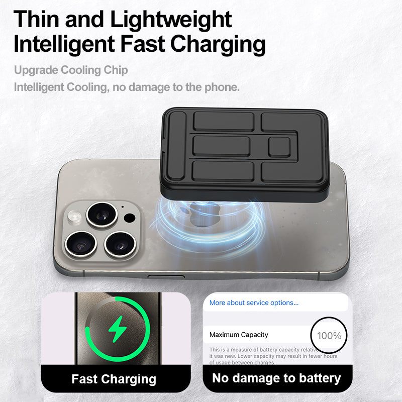 Premium Power Bank 10000mAh MagSafe Compatible Wireless Charger PD Fast Charging Portable Battery Pack Slim Magnetic Design