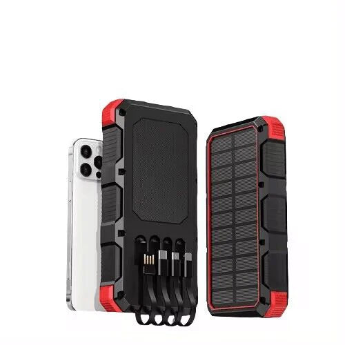 Premium Power Bank 20000mAh Solar Charger Fast Charging Portable Battery Pack LED Flashlight Outdoor Travel
