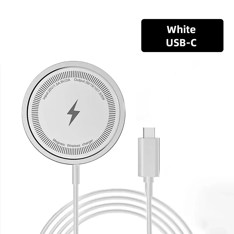 Premium Wireless Charger MagSafe Compatible 30W Fast Charging Magnetic Pad Slim Charging Dock Smartphone Earbuds Compatible