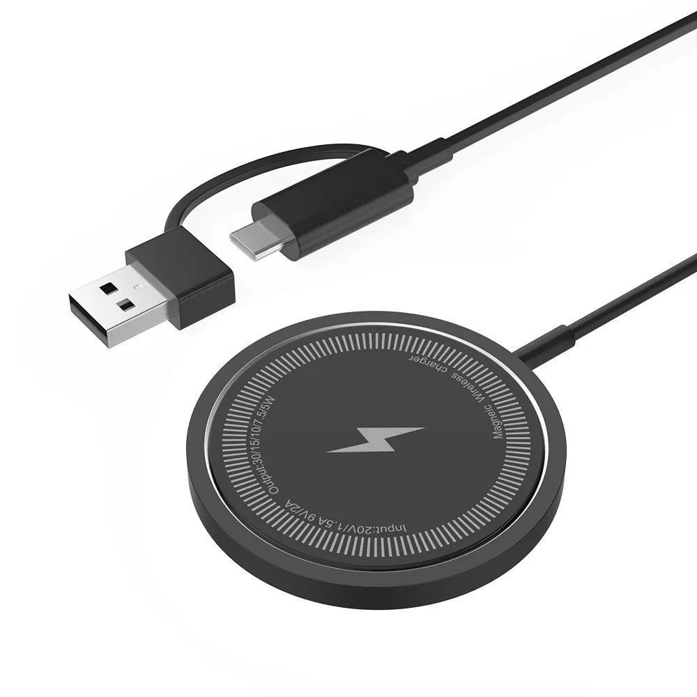 Premium Wireless Charger MagSafe Compatible 30W Fast Charging Magnetic Pad Slim Charging Dock Smartphone Earbuds Compatible