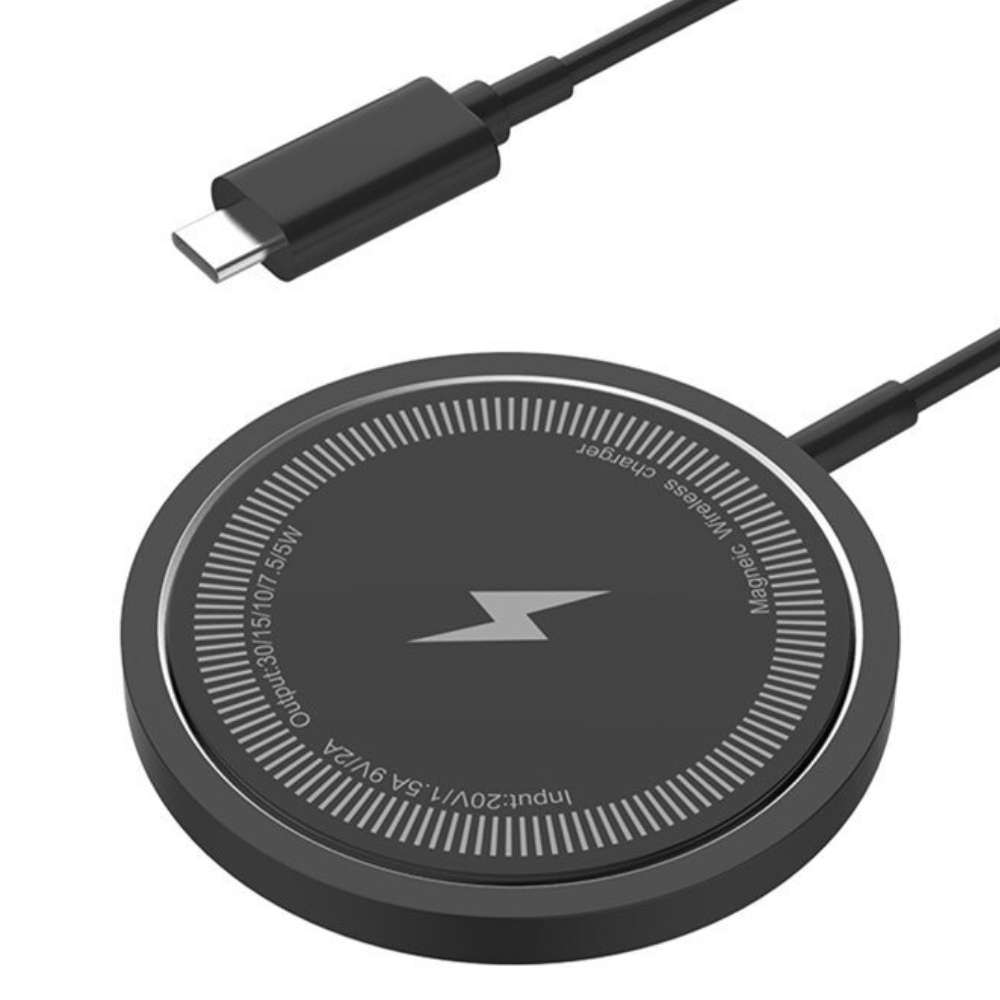 Premium Wireless Charger MagSafe Compatible 30W Fast Charging Magnetic Pad Slim Charging Dock Smartphone Earbuds Compatible