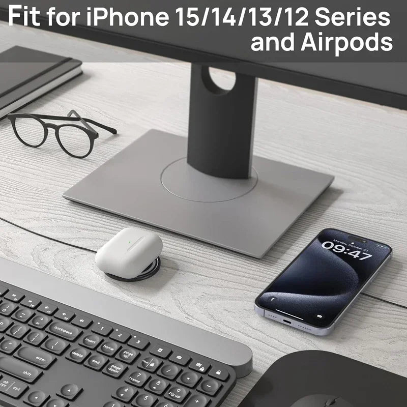 Premium Wireless Charger MagSafe Compatible 30W Fast Charging Magnetic Stand USB-C PD Smartphone Charging Dock