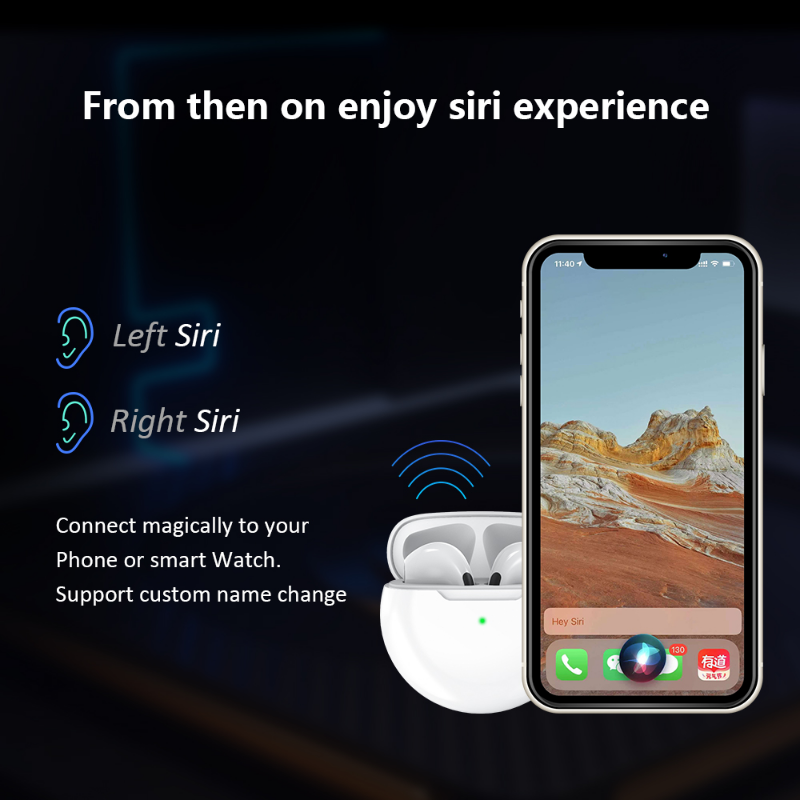 Premium Wireless Earbuds Bluetooth Compatible Touch Control Stereo Sound Sport Headset Mini In-Ear Design