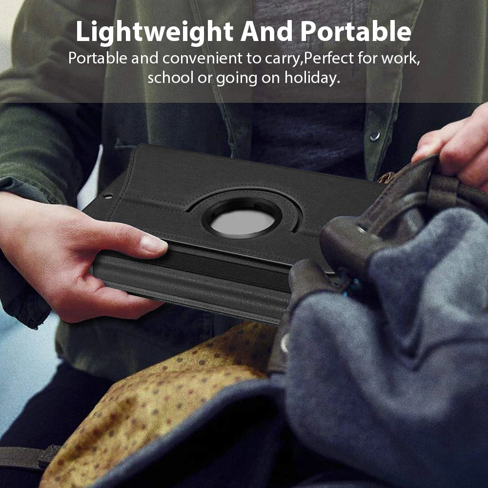 Premium iPad Case 360 Rotating Stand PU Leather Smart Cover Protective Tablet Case Multi Angle Viewing