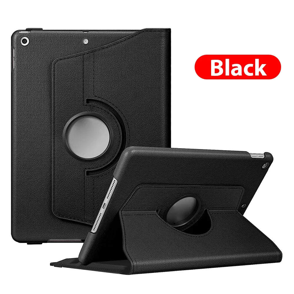 Premium iPad Case 360 Rotating Stand PU Leather Smart Cover Protective Tablet Case Multi Angle Viewing