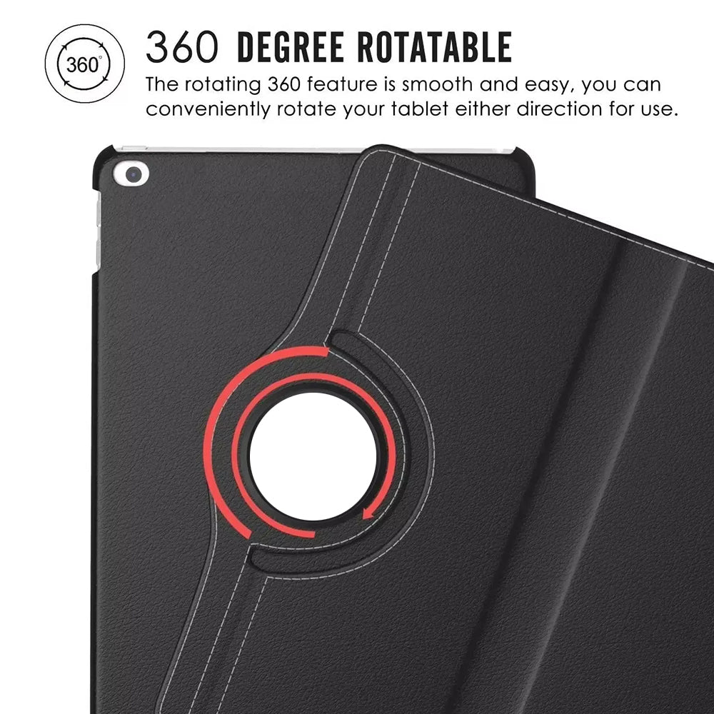 Premium iPad Case 360 Rotating Stand PU Leather Smart Cover Protective Tablet Case Multi Angle Viewing