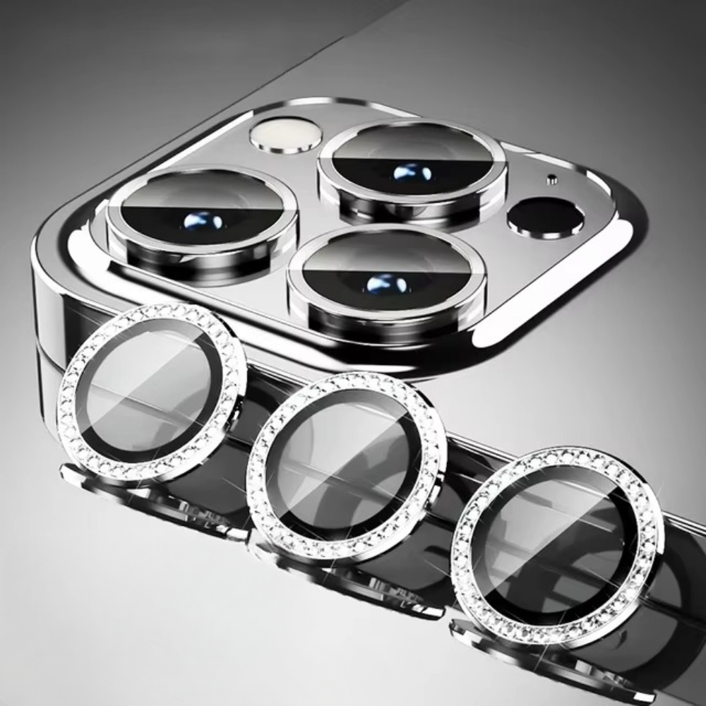 Premium iPhone Camera Lens Protector Metal Ring Tempered Glass Protective Cover Scratch Resistant Shockproof Anti Dust Precision Fit