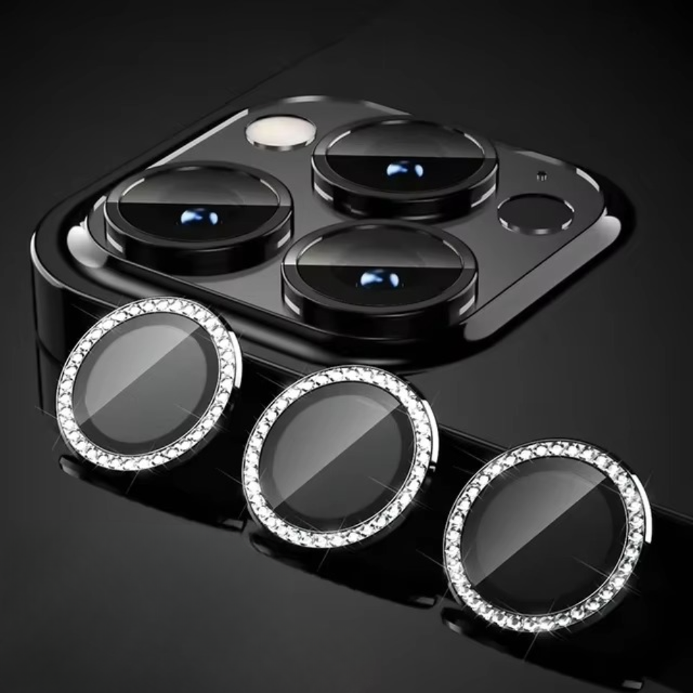 Premium iPhone Camera Lens Protector Metal Ring Tempered Glass Protective Cover Scratch Resistant Shockproof Anti Dust Precision Fit