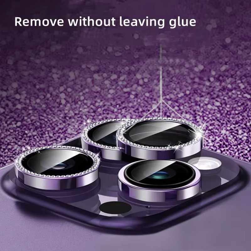 Premium iPhone Camera Lens Protector Metal Ring Tempered Glass Protective Cover Scratch Resistant Shockproof Anti Dust Precision Fit