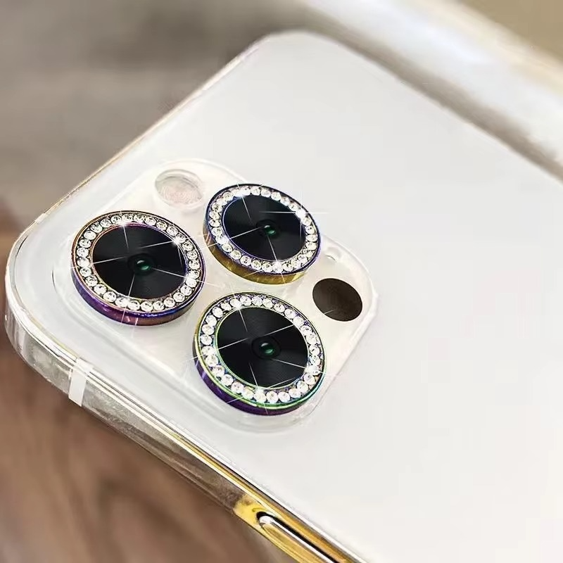Premium iPhone Camera Lens Protector Metal Ring Tempered Glass Protective Cover Scratch Resistant Shockproof Anti Dust Precision Fit