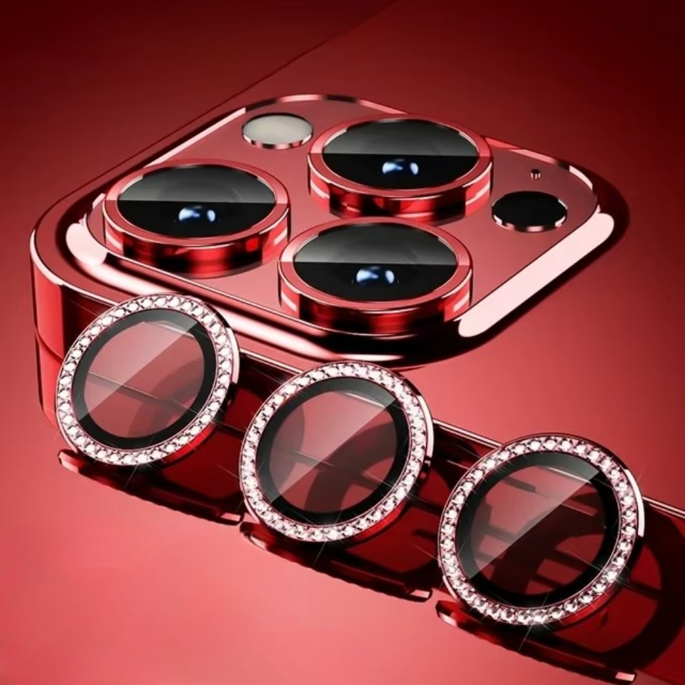 Premium iPhone Camera Lens Protector Metal Ring Tempered Glass Protective Cover Scratch Resistant Shockproof Anti Dust Precision Fit