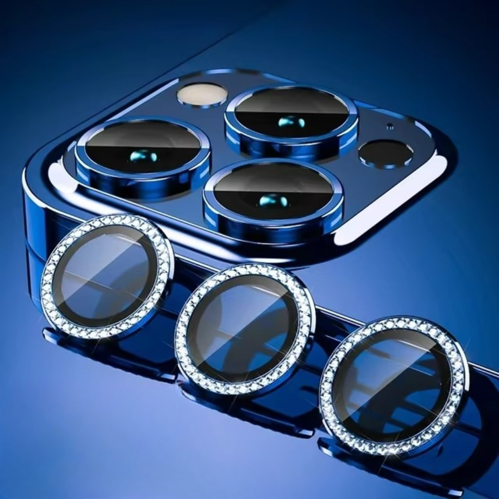 Premium iPhone Camera Lens Protector Metal Ring Tempered Glass Protective Cover Scratch Resistant Shockproof Anti Dust Precision Fit