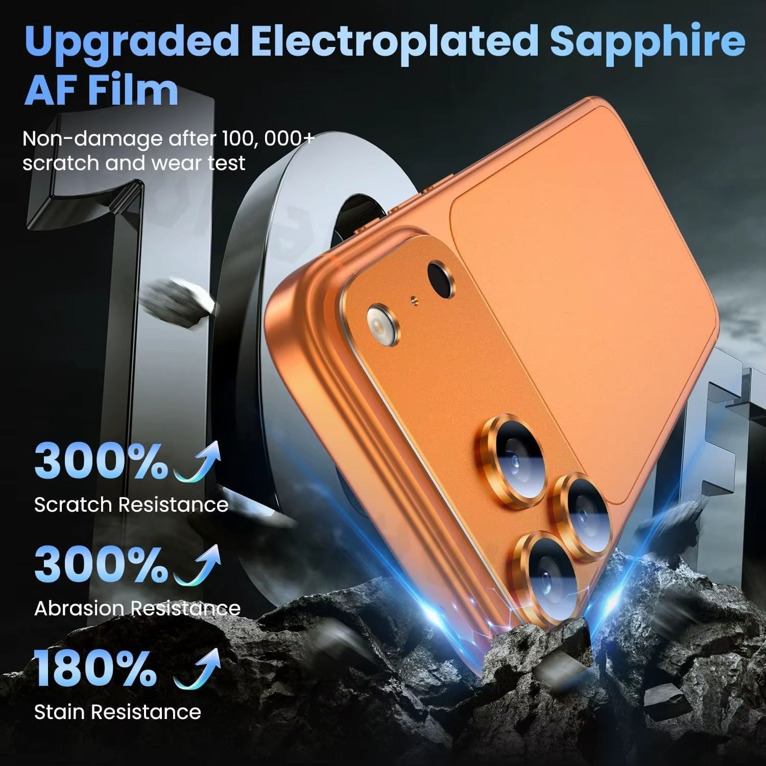 Premium iPhone Camera Lens Protector Military Grade Alloy Ring Tempered Glass Protective Cover Shatterproof Scratch Resistant Shockproof Precision Fit