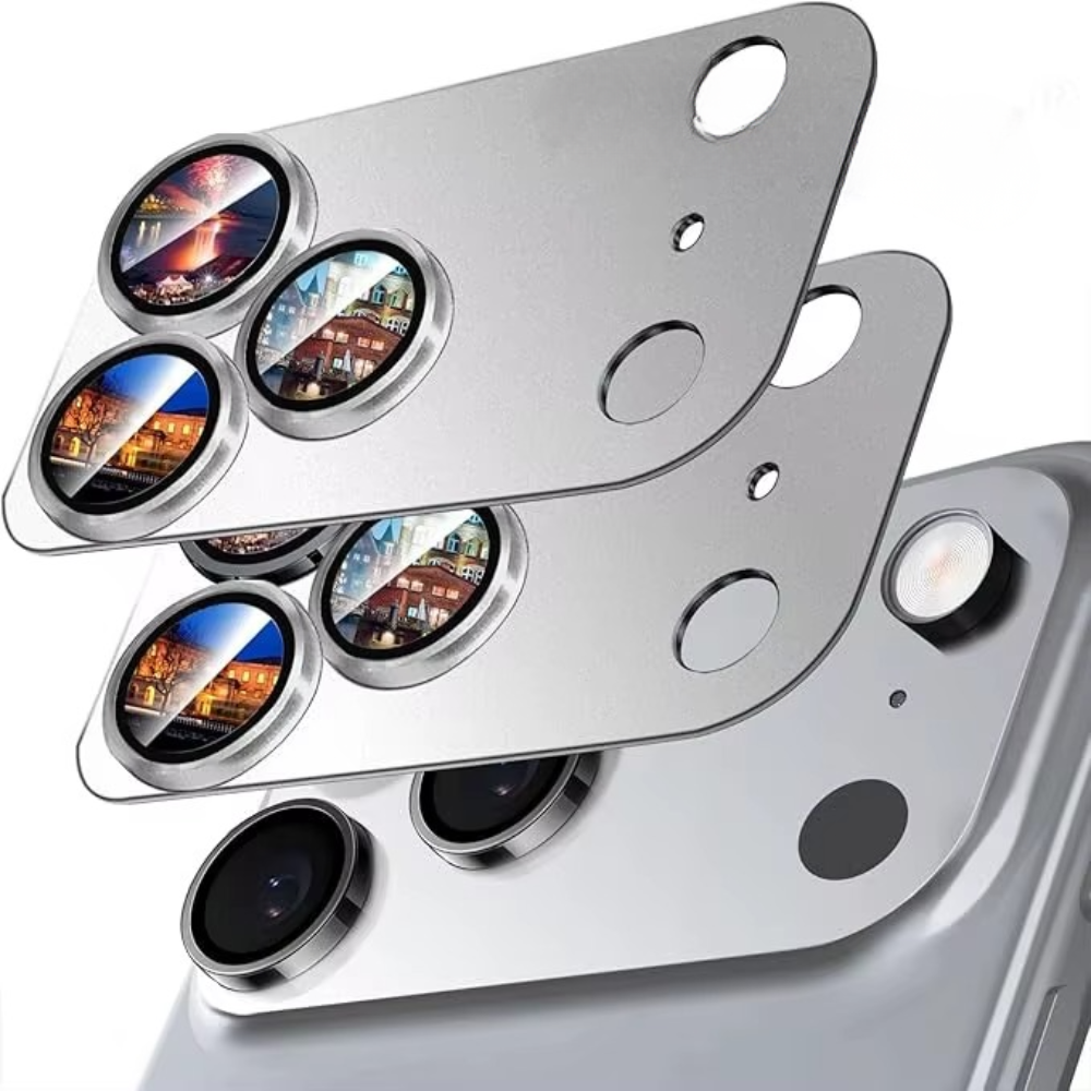 Premium iPhone Camera Lens Protector Military Grade Alloy Ring Tempered Glass Protective Cover Shatterproof Scratch Resistant Shockproof Precision Fit