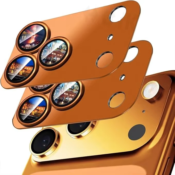 Premium iPhone Camera Lens Protector Military Grade Alloy Ring Tempered Glass Protective Cover Shatterproof Scratch Resistant Shockproof Precision Fit
