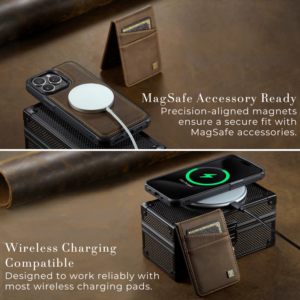 Premium iPhone Case 2-in-1 Magnetic Detachable Wallet Flip Cover PU Leather Card Holder Cash Pocket Wrist Strap Shockproof Full Protection Slim Design