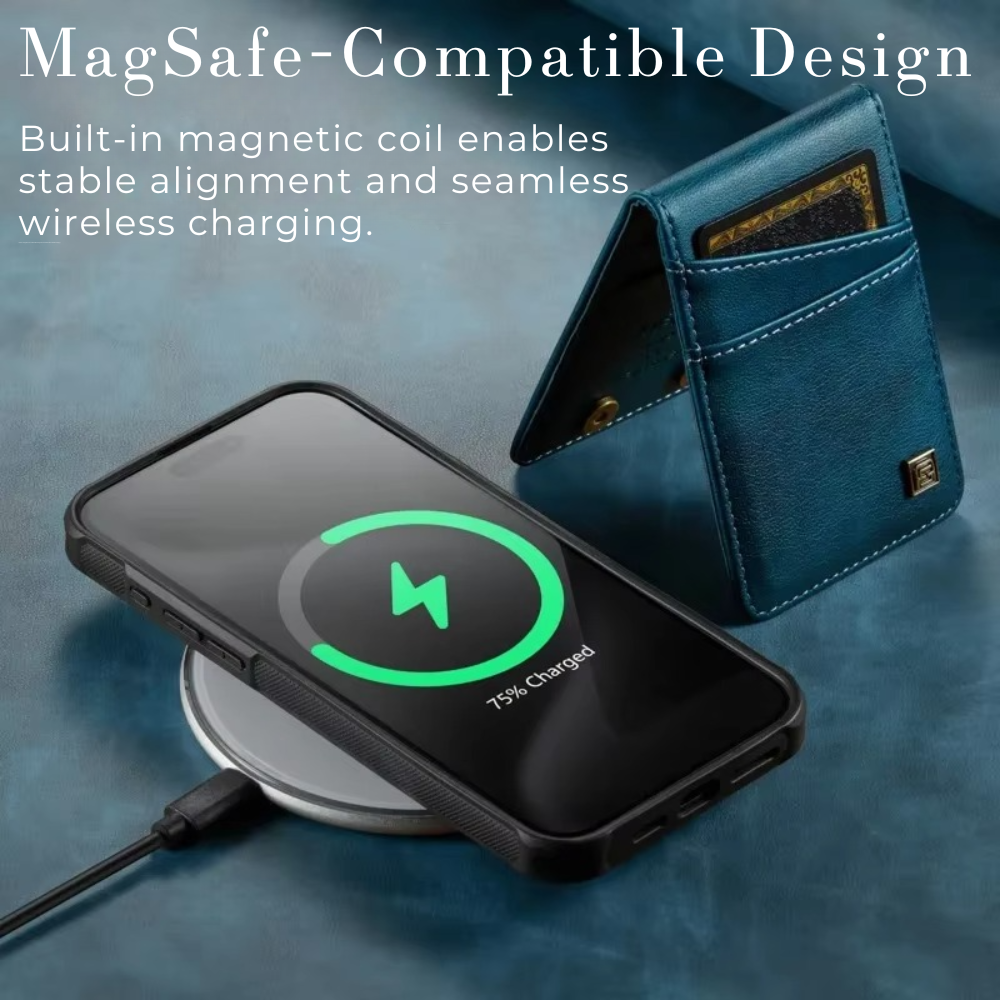Premium iPhone Case 2-in-1 Magnetic Detachable Wallet Flip Cover PU Leather Card Holder Cash Pocket Wrist Strap Shockproof Full Protection Slim Design