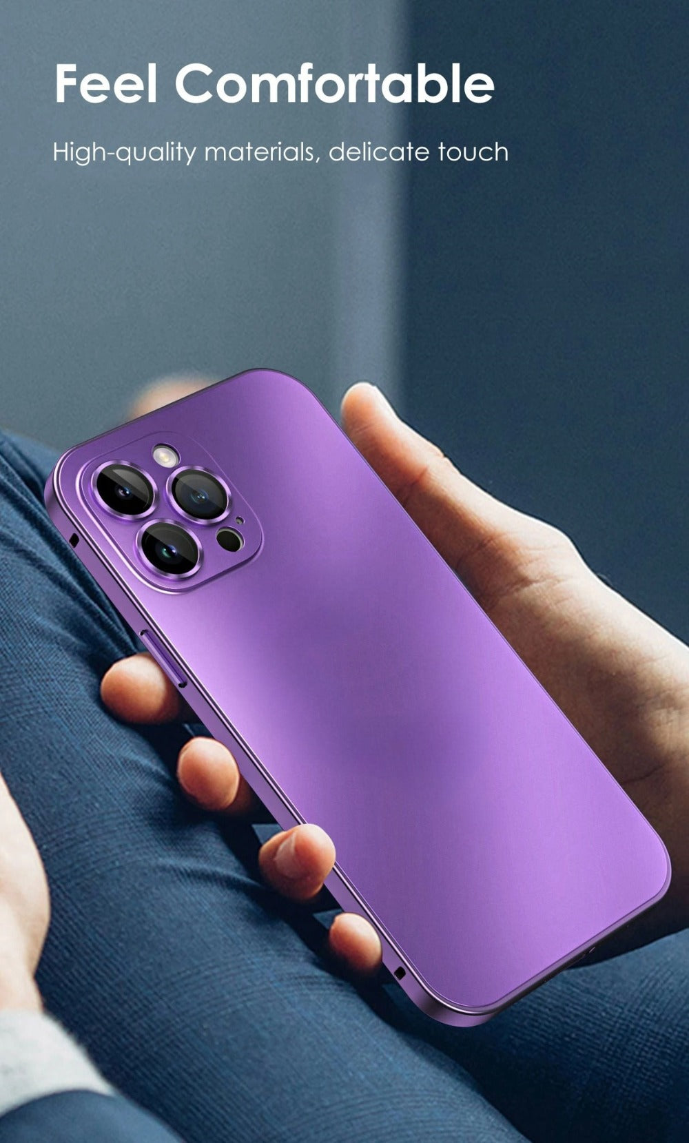 Premium iPhone Case Aluminum Metal Frame Protective Cover Shockproof PC Back Camera Lens Protection Slim Lightweight Design